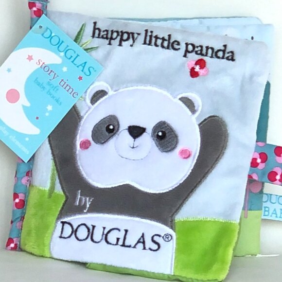 New w/ Tag-Douglas Baby Soft Plush Activity Book -Happy Little Panda - Picture 1 of 16